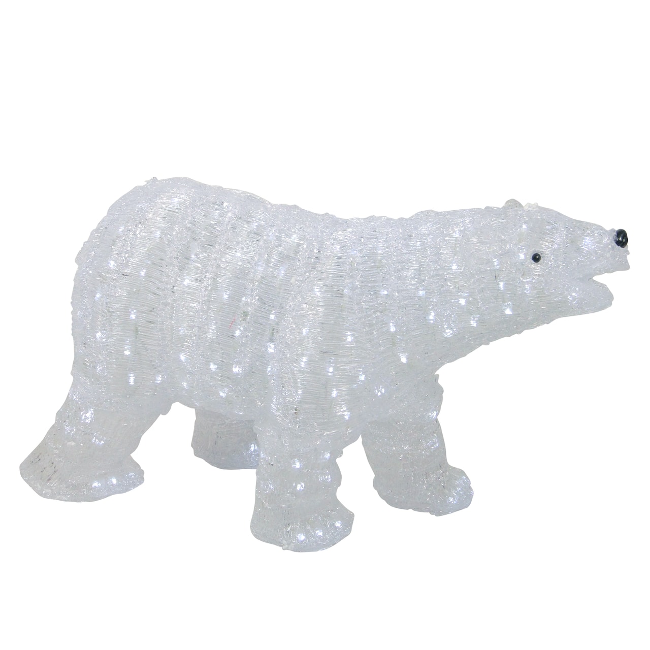 28" Lighted Commercial Grade Acrylic Polar Bear Christmas Display Decoration